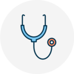 Icon of a stethoscope 